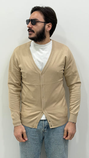 Cardigan in cotone slimfit