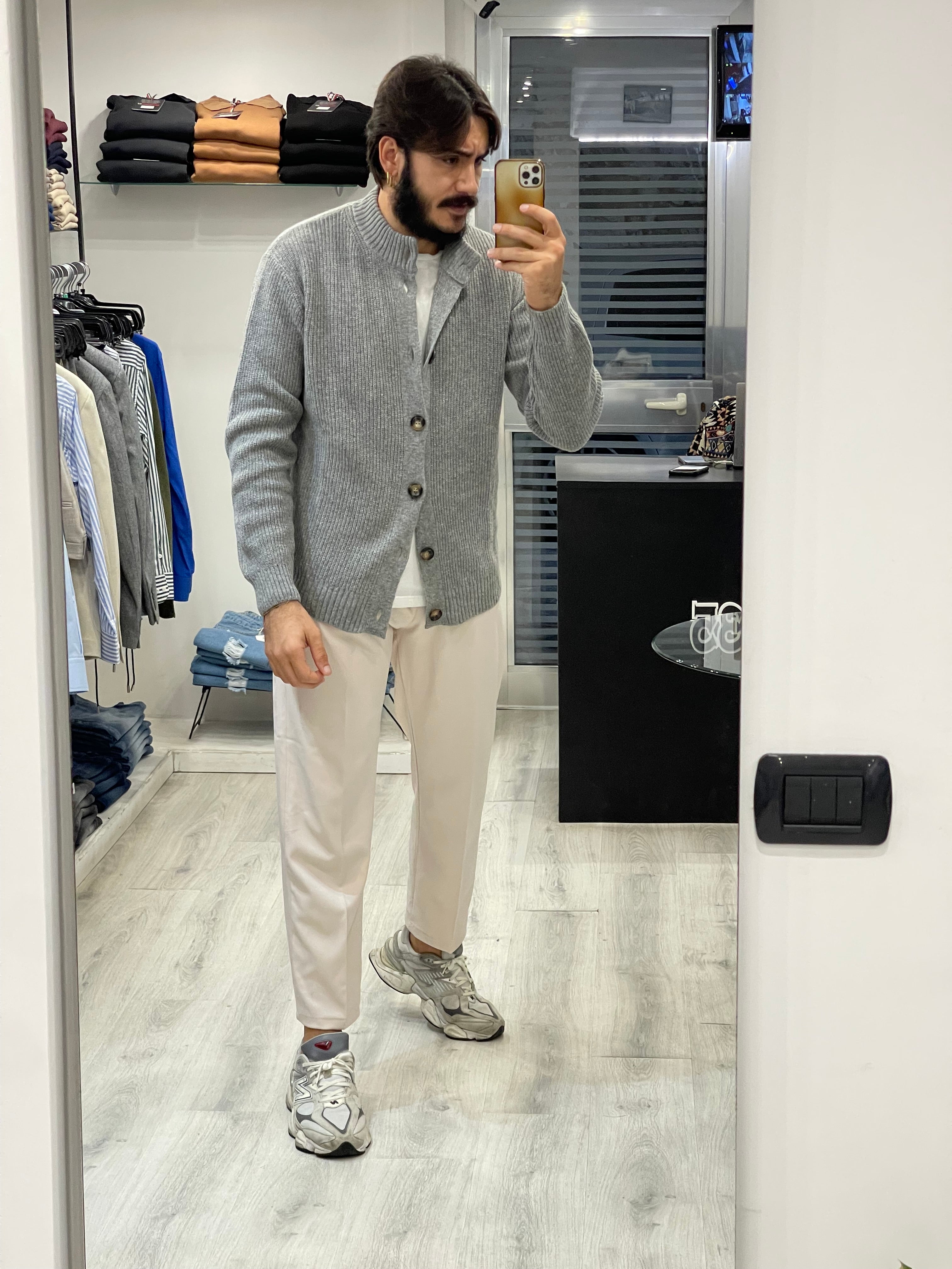 Giacca cardigan Sartoriale in costa inglese - 80% LANA