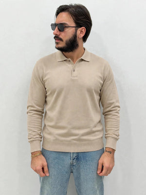 Polo manica lunga in 100% filo italiano