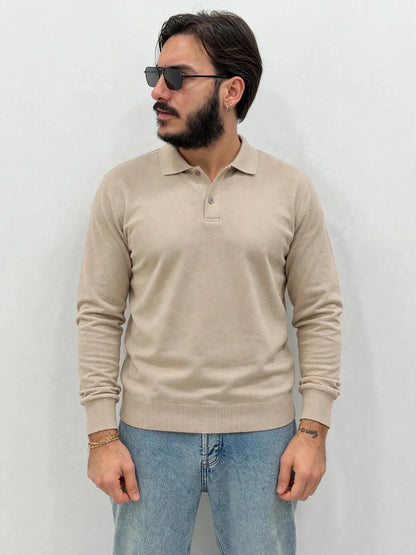 Polo manica lunga in 100% filo italiano