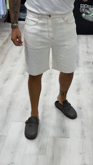 Bermuda jeans Bianco