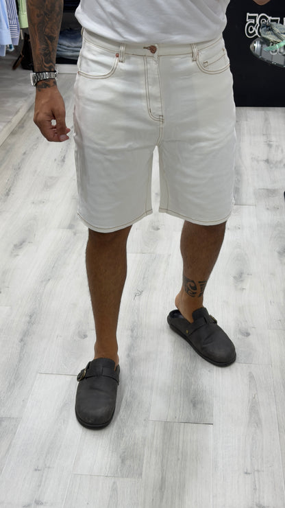 Bermuda jeans Bianco