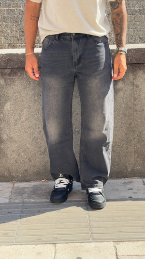 Jeans Baggy sfumato grigio