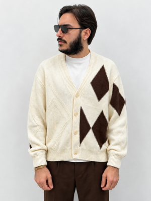 Cardigan con rombi AZTECO