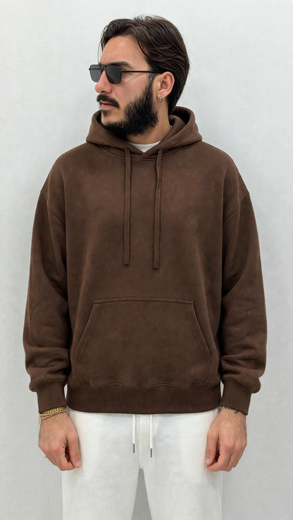 Felpa Basic Uomo Maya Con Cappuccio - Baronale35