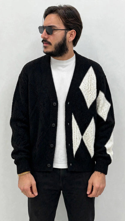 Cardigan Uomo Con Rombi AZTECO - Baronale35