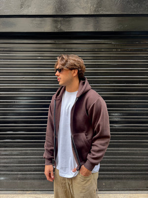 Felpa BOXY FIT ZIP interno in lana