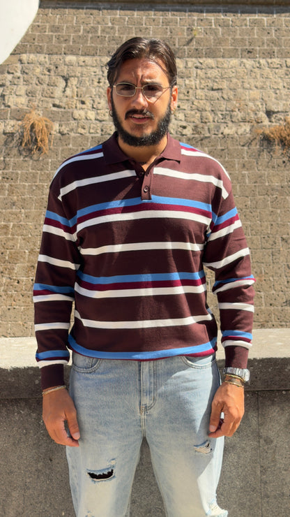 Polo in filo rigata