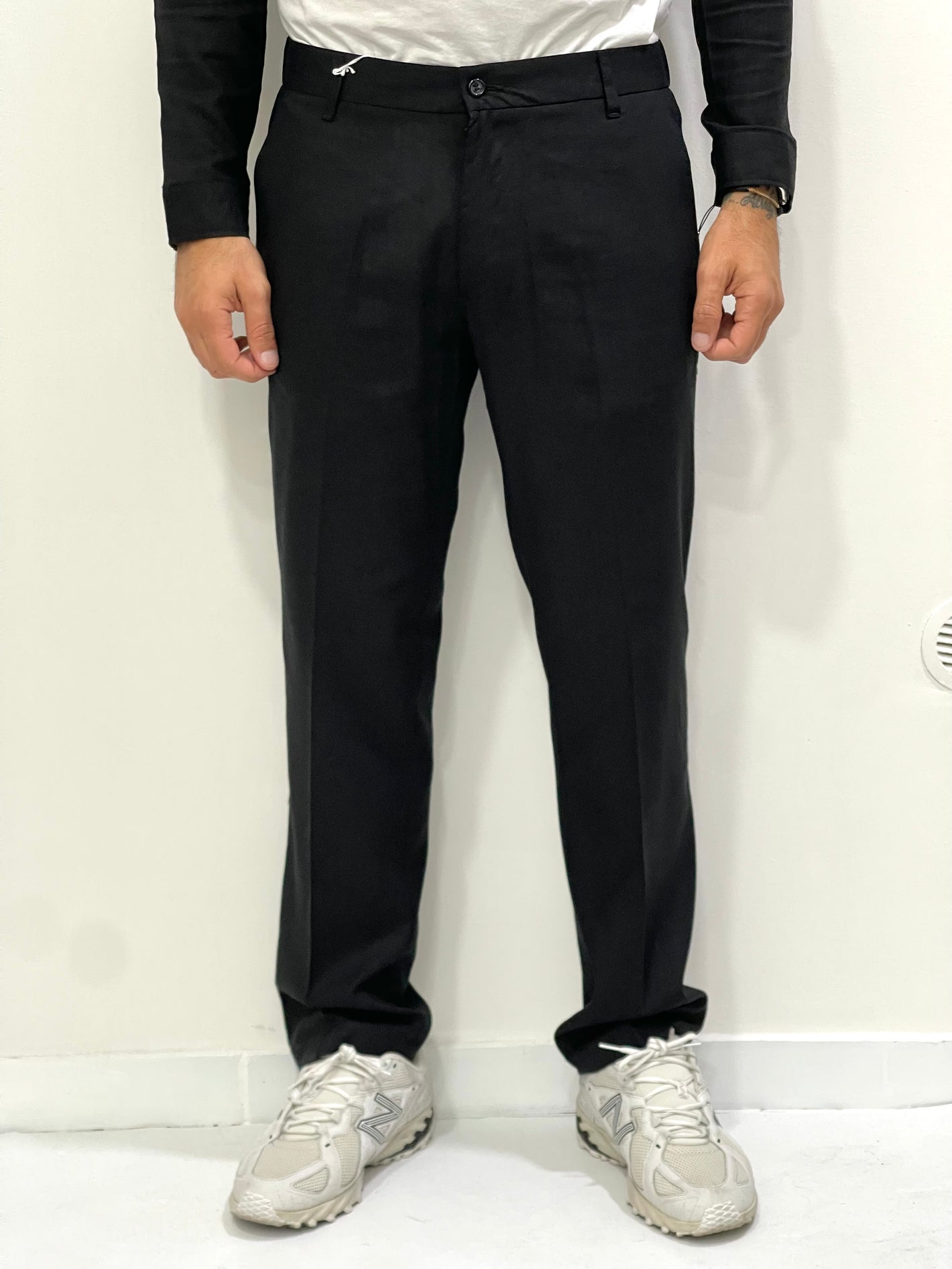 Pantalone 100% Lino Fondo Ampio 23cm