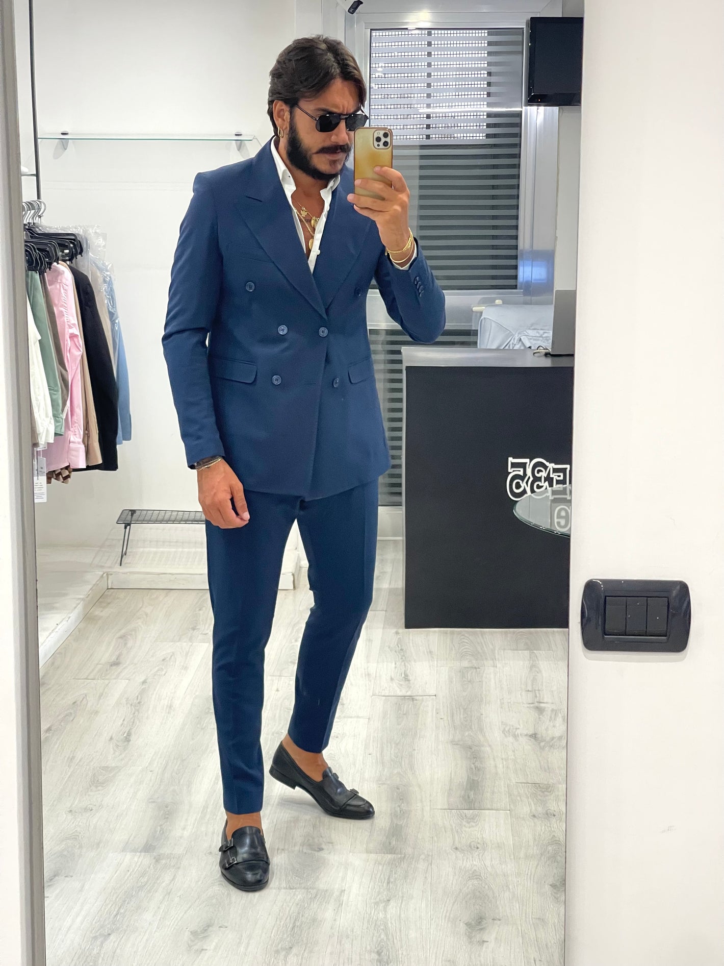 Abito doppiopetto Paris - Blu navy