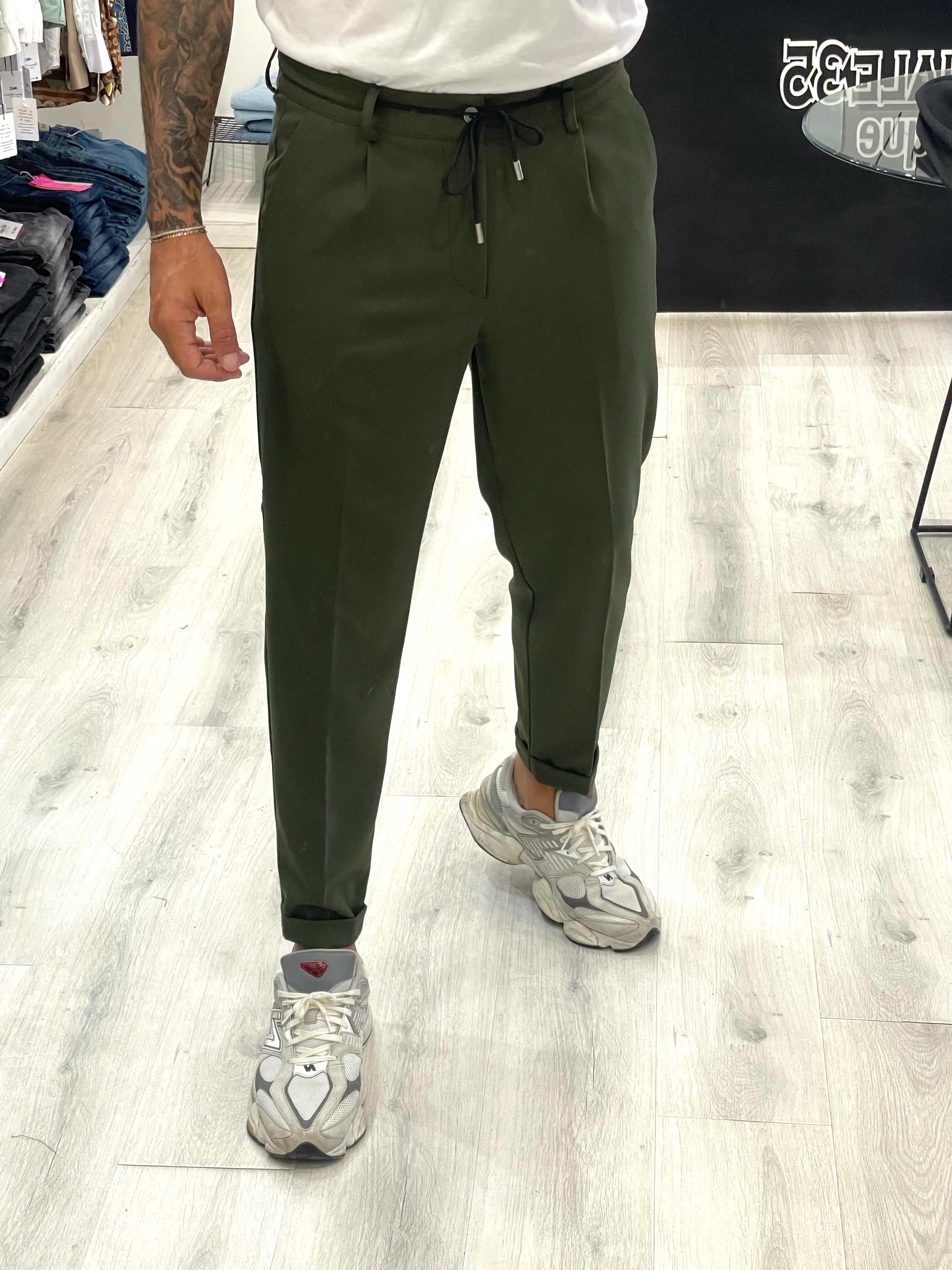 Pantalaccio COPENAGHEN con laccetto - FW24/25 - VERDE MILITARE