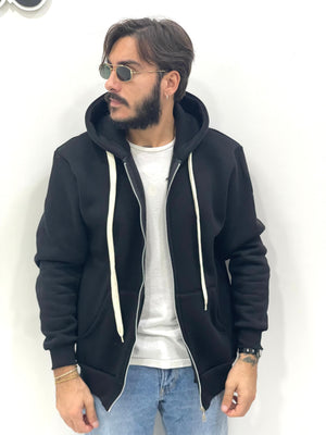 Felpa ZIP con cappuccio e interno pile
