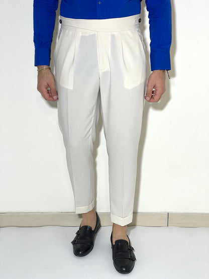 PANTALONE MILANO vita alta con 4 Bottoni e fascione