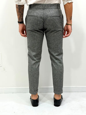 Pantalone sartoriale invernale in Lana flanellata