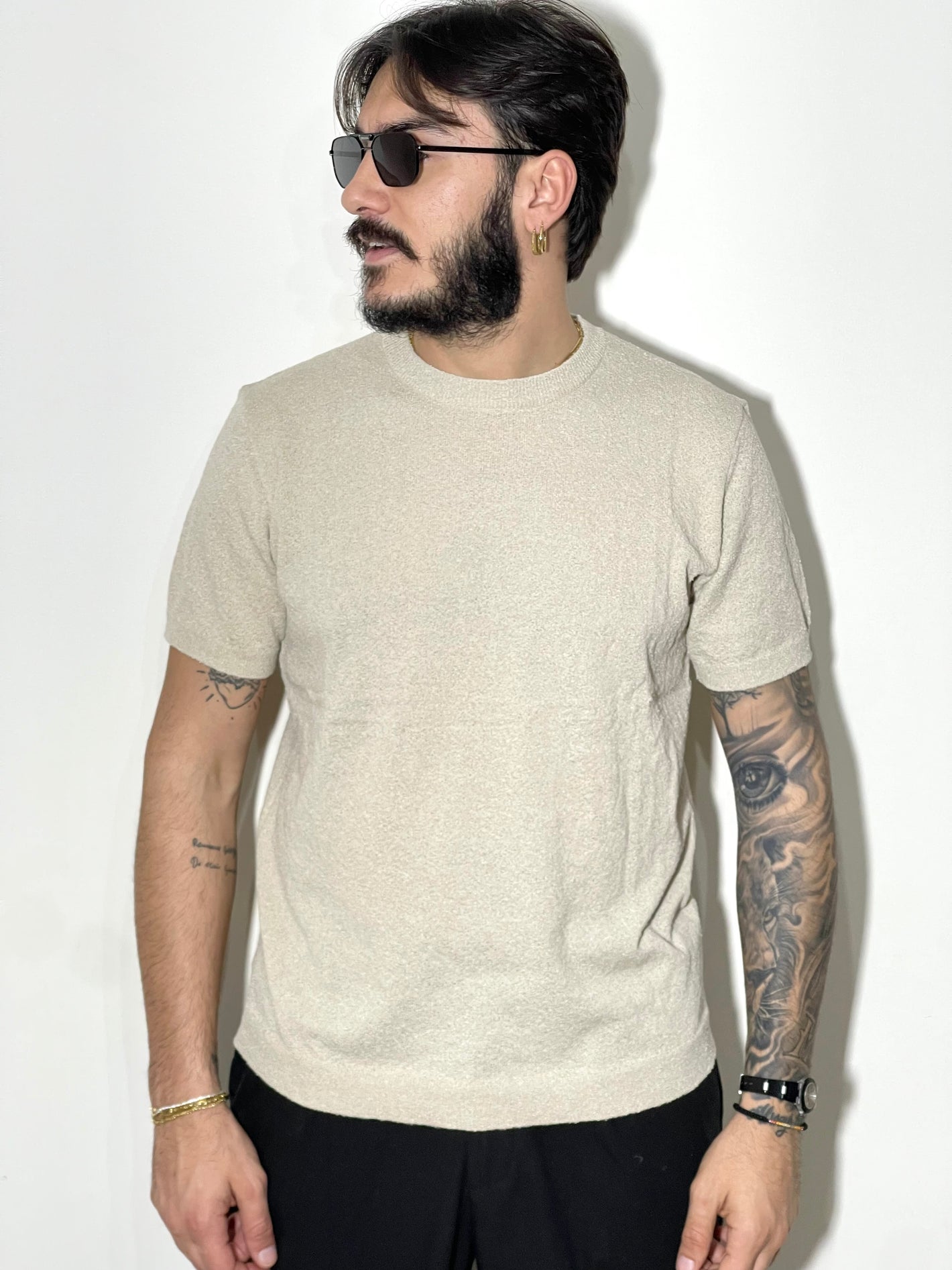 T shirt LUXURY in cotone spugnoso