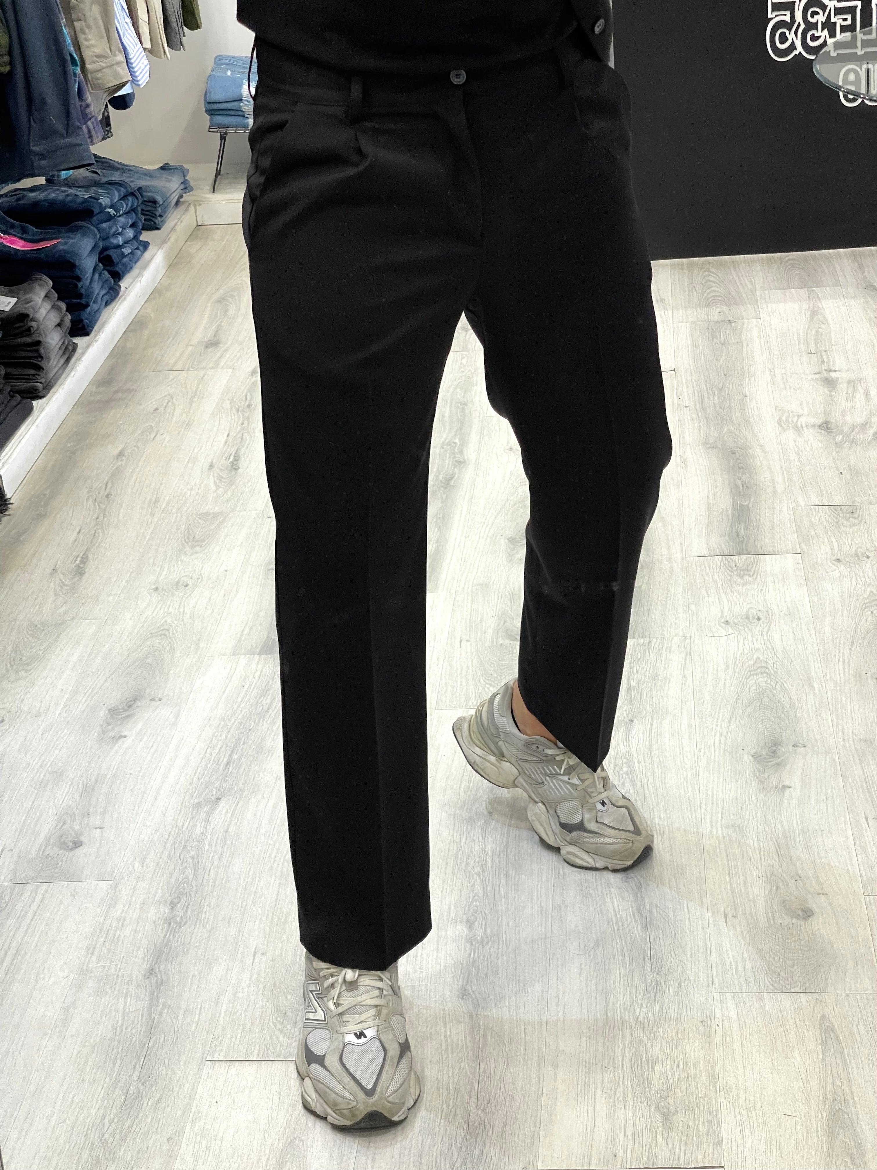 Pantalone sartoriale in cotone fondo largo