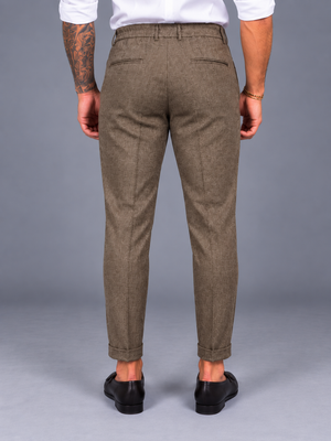 Pantalone sartoriale Tessuto spigato con mezzoelastico