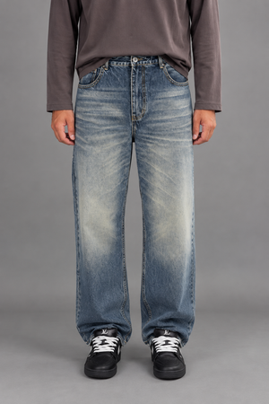 Jeans Baggy effetto sabbiato