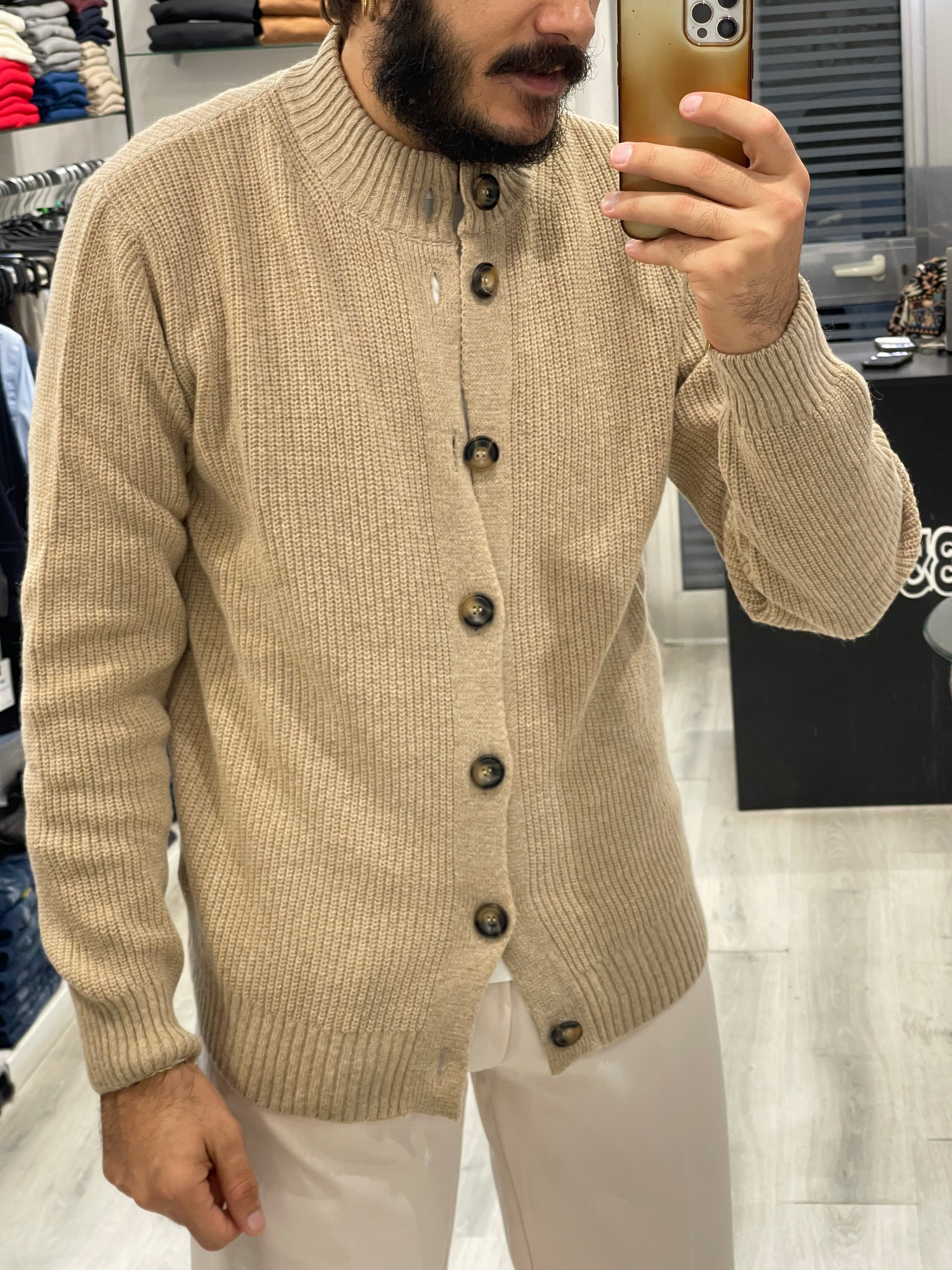 Giacca cardigan Sartoriale in costa inglese - 80% LANA