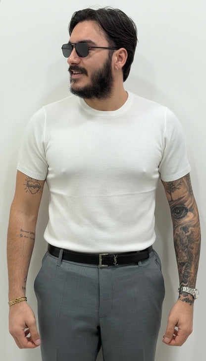 T shirt in filo girocollo