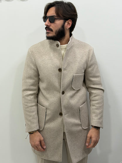 Cappotto sartoriale coreano in panno lana
