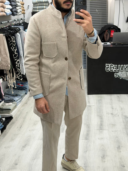 Cappotto sartoriale coreano in panno lana