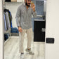 Camicia Sartoriale rigata 100% Cotone - Verde Militare