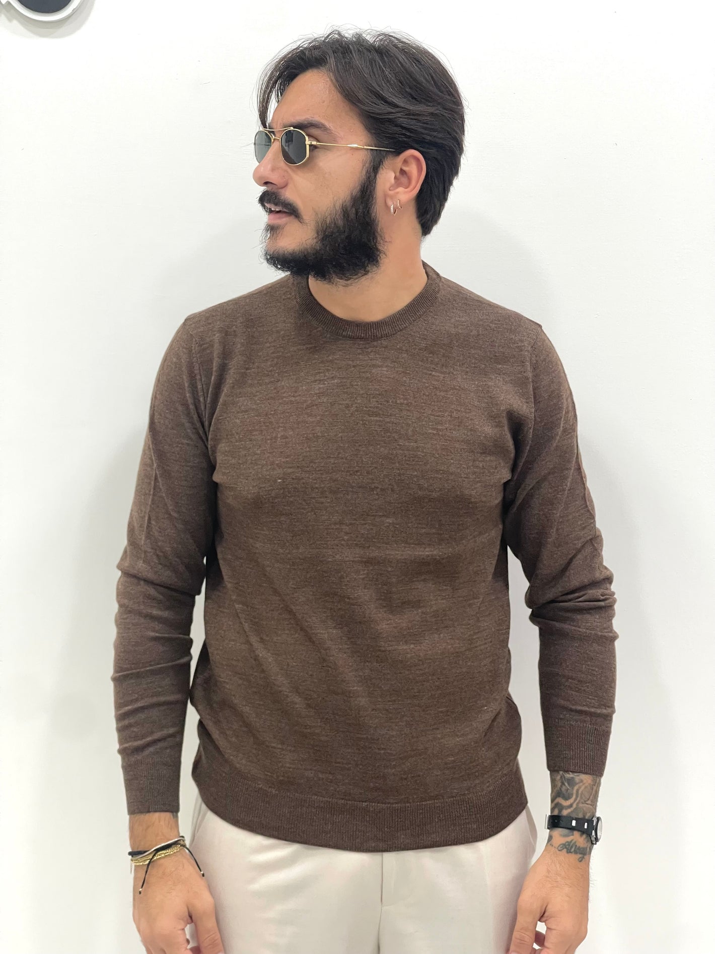Maglioncino sartoriale in misto lana italiana