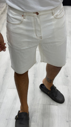 Bermuda jeans Bianco
