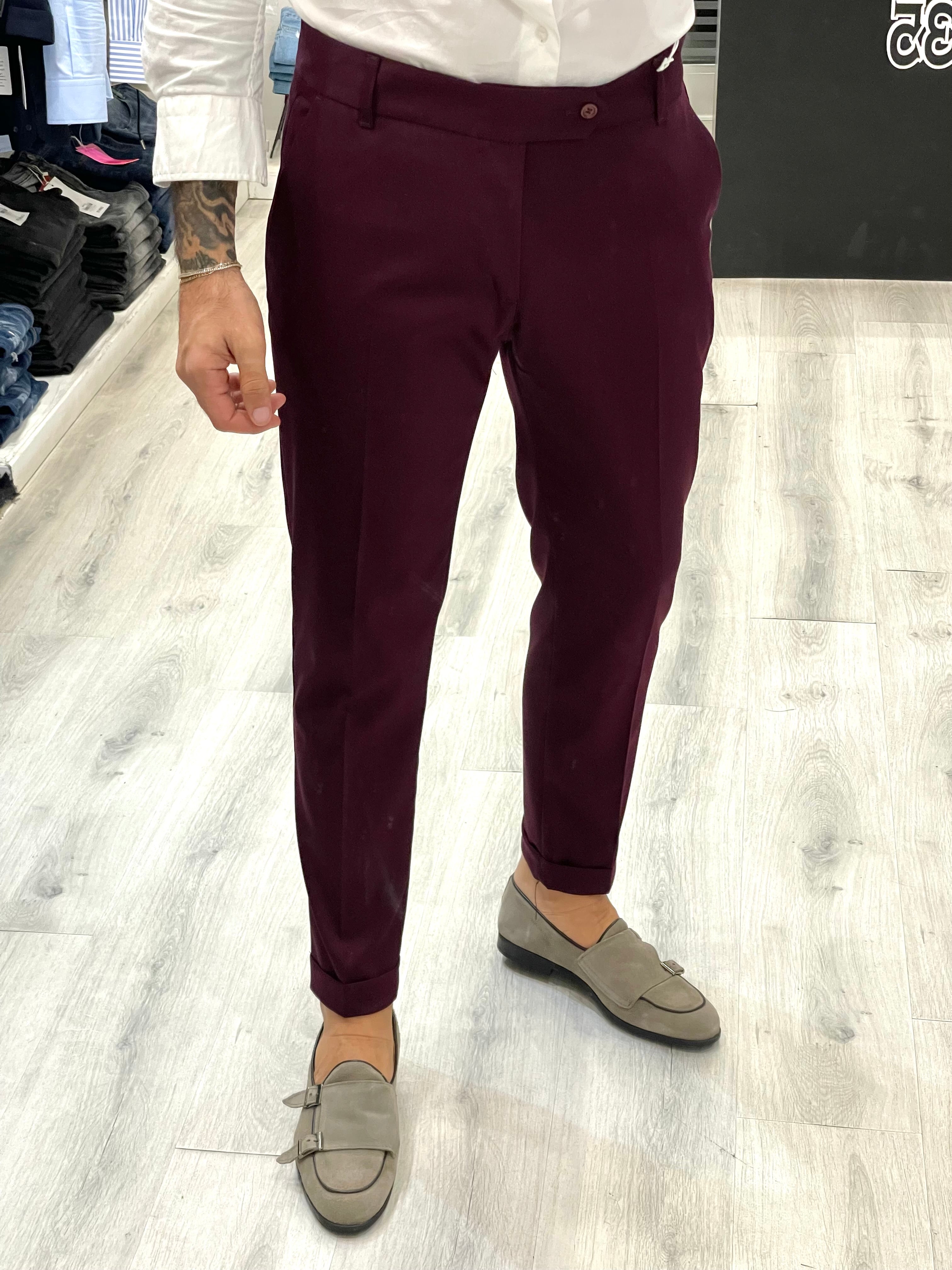 Pantalone INVERNALE sartoriale Fascione 5 cm e risvolto fisso