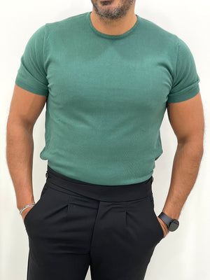 T shirt girocollo in filo - Slimfit