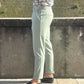 Pantalone sartoriale fascia 5 con risvolto -SALVIA