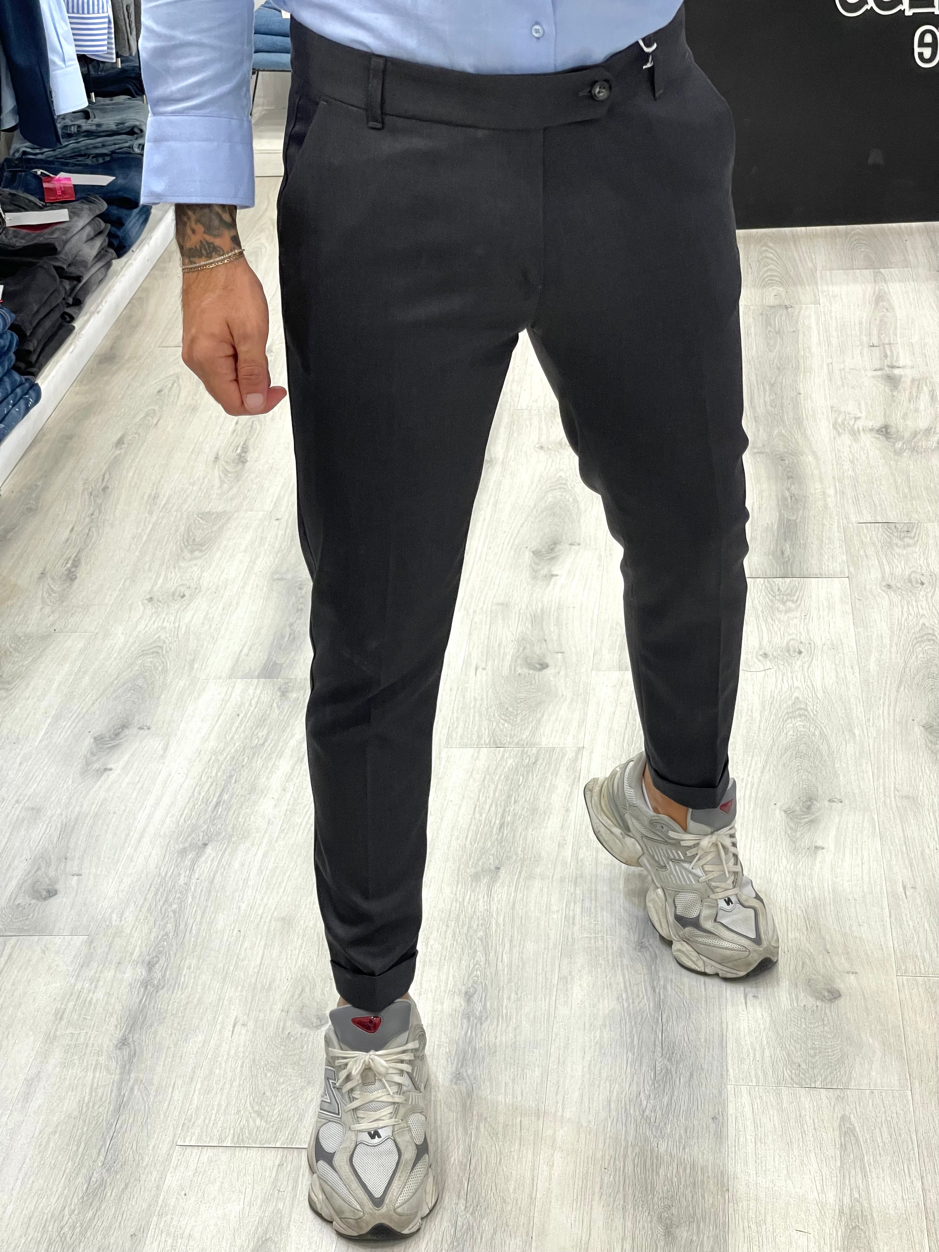 Pantalone INVERNALE sartoriale Fascione 5 cm e risvolto fisso