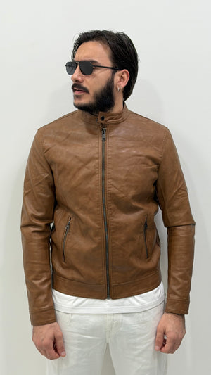 Biker ecopelle - CAMEL