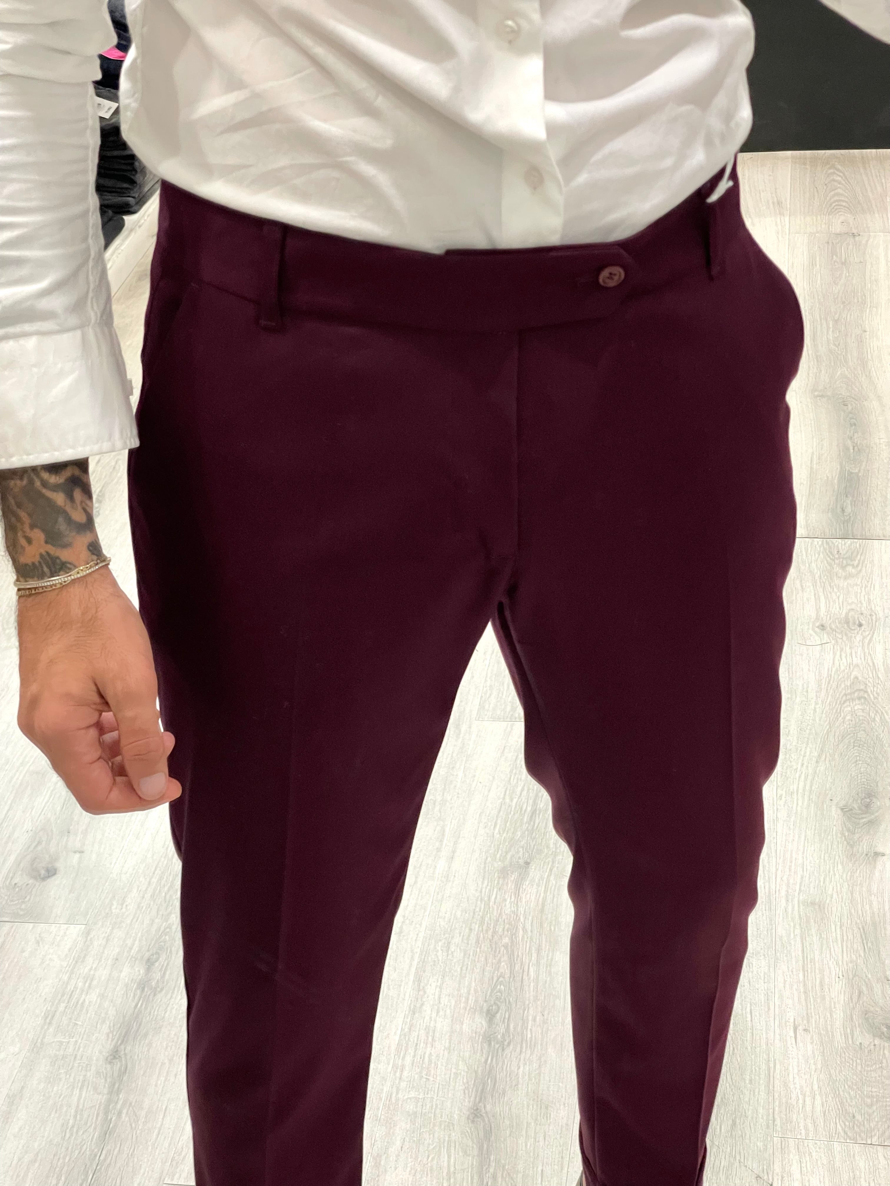 Pantalone INVERNALE sartoriale Fascione 5 cm e risvolto fisso