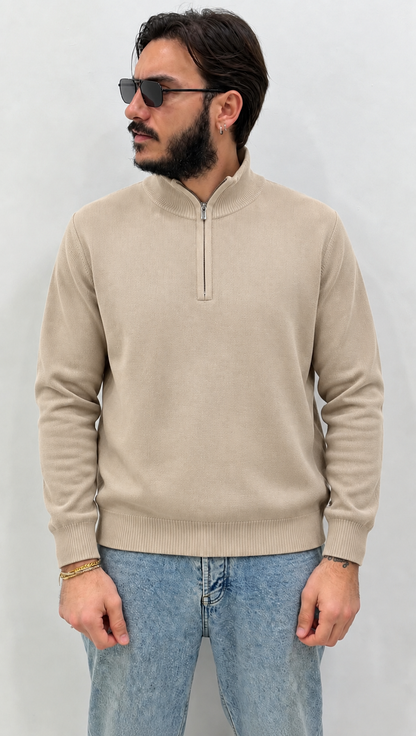 Maglioncino Uomo con mezzazip basic - Baronale35