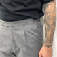 Pantalone sartoriale RIGATO VINCENT in lana flanellata
