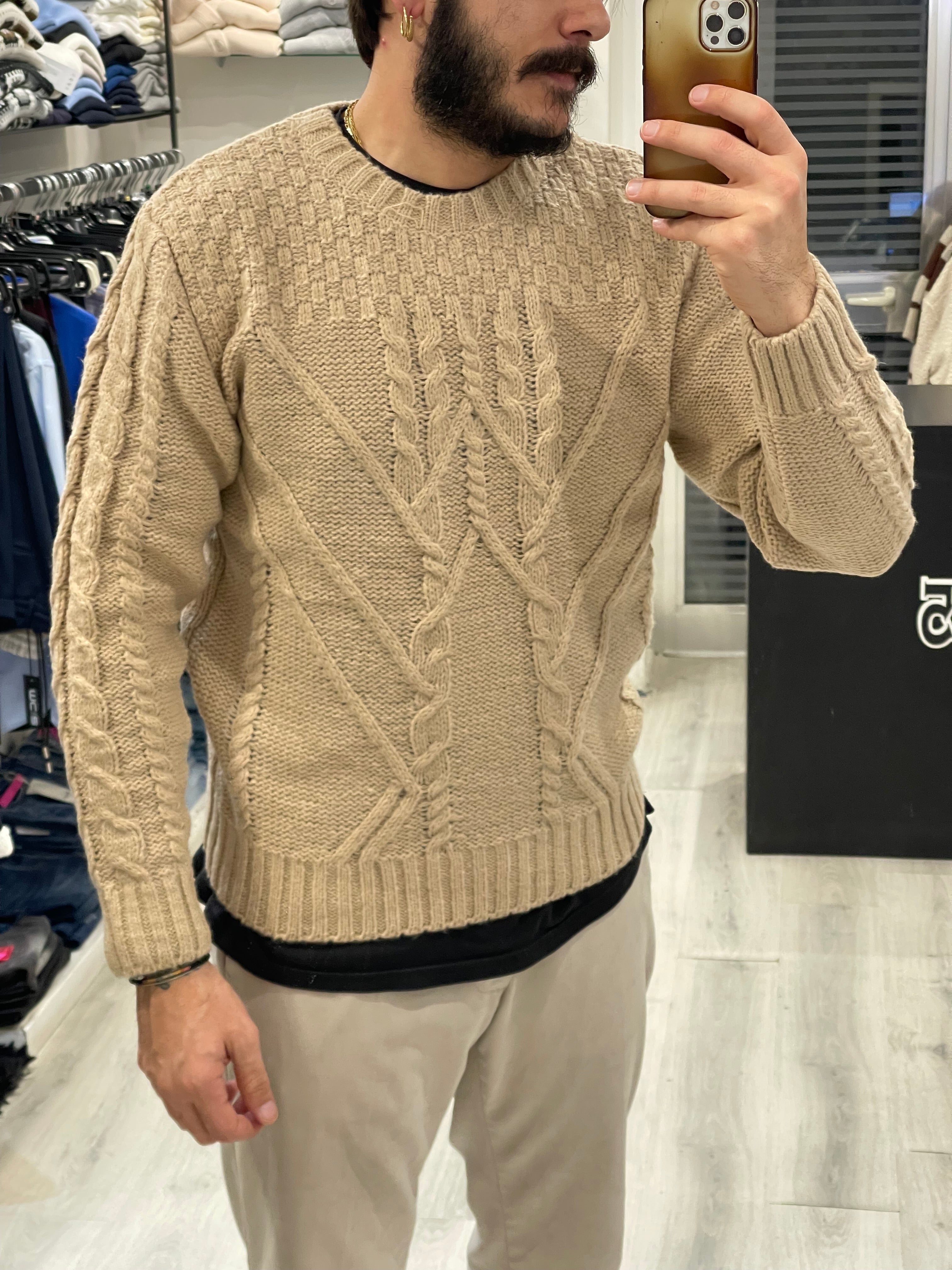 MAGLIONE ICE intrecciato