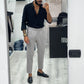 Pantalone sartoriale LUXURY con doppia fibbia laterale