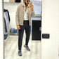 GIUBBOTTO HOPIHE in cotone doppio - BEIGE