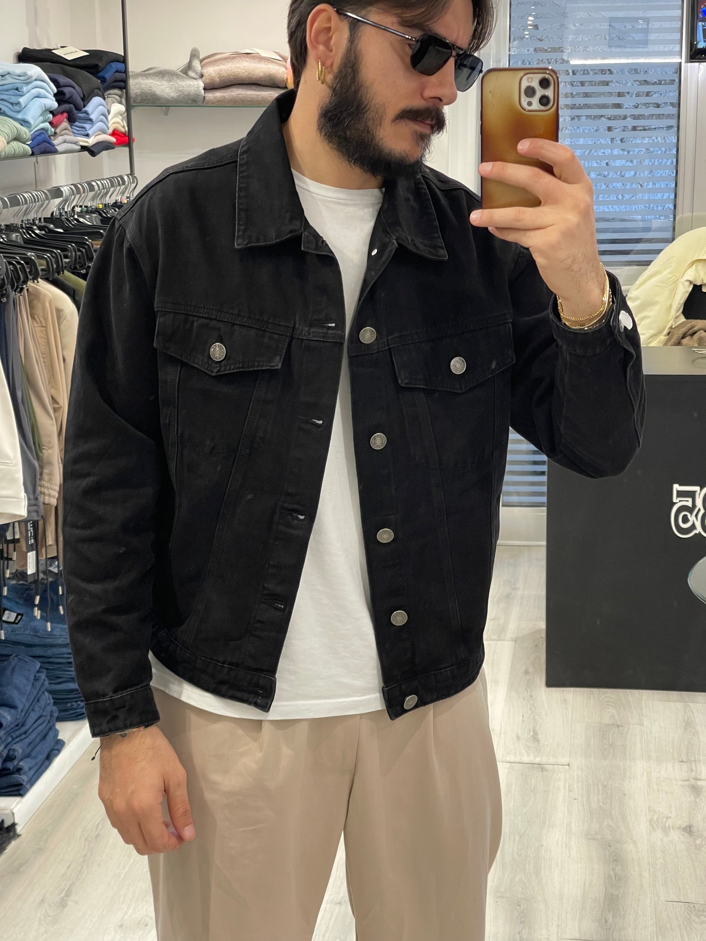 Jacket jeans Black