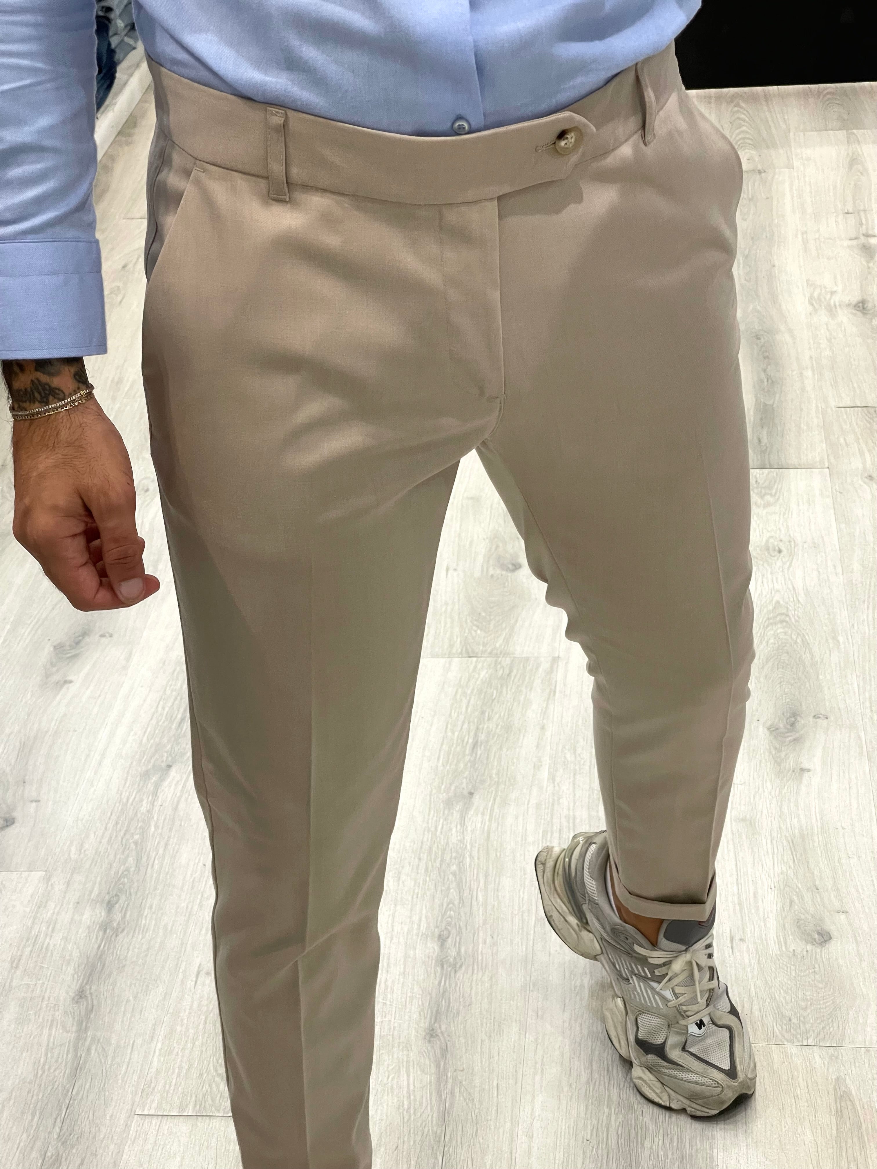 Pantalone INVERNALE sartoriale Fascione 5 cm e risvolto fisso