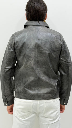 Veste en similicuir - Marbre