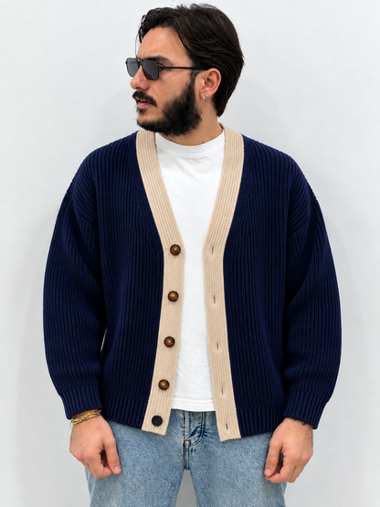 CARDIGAN TOPPA con Ricami a contrasto