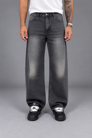 Jeans Baggy sfumato grigio