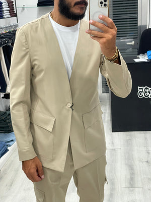 Coordinato DUBAI con collo coreano e pantalone cargo con tasconi