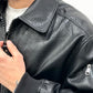 Jacket in ecopelle - BLACK