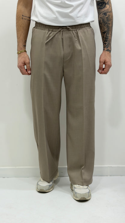 Mega Pantalaccio FONDO LARGO sartoriale con elastico completo in vita e laccetto P/E 2026