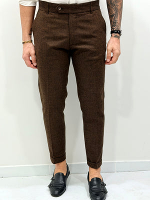 Pantalone sartoriale invernale in Lana flanellata