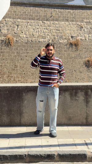Polo in filo rigata